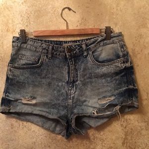 Top Shop Distressed Shorts